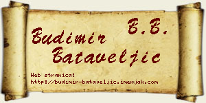Budimir Bataveljić vizit kartica